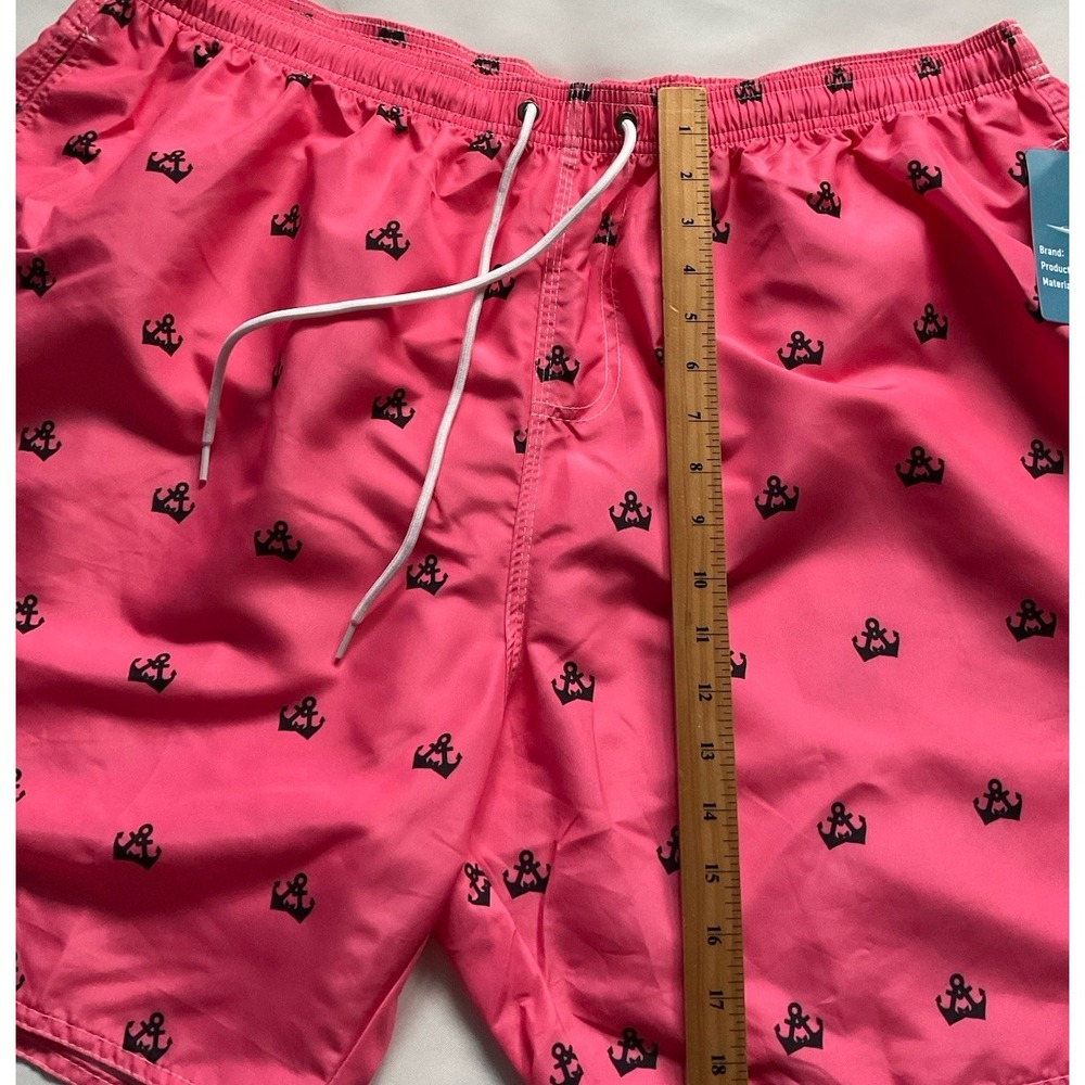 Scotamalone Men's Anchort Swim Trunks  Pink Black  Men's Lined Size XXXL - Picture 6 of 8
